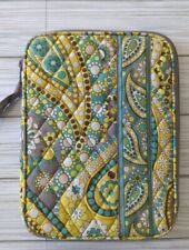 Vera Bradley Yellow Gray Teal Paisley Zip Padded Sleeve Cover iPad Tablet picture