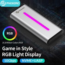 PHIXERO USB 3.2 Gen 2 [10Gbps ] M.2 NVMe SSD Enclosure Hard Drive Enclosure US picture