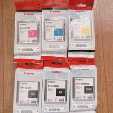 Canon PFI-107 OEM Ink Cartridges Set 6 imagePROGRAF iPF670 iPF680 iPF770 iPF780 picture