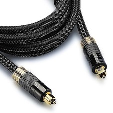 24K Gold Plated Toslink Digital Fiber Optical Audio Cable, 6 FT picture