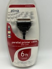Ativa Connect Parallel Printer Cable IEEE 1284 6Ft 828-530 DB25 Male/CEN36 Male picture