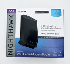 NETGEAR Nighthawk AX6 AX2700 WiFi 6 Dual-Band Cable Modem Router DOCSIS 3.1 picture