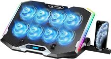 ICE COOREL Gaming Laptop Cooling Pad RGB Lights Digital Control w/ Phone Holder picture