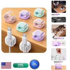 Chfeila 8 Pack Cable Clips, Cord Organizer, Cute Spring Cord Holder CC06-HS picture