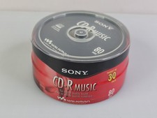 SONY CD-R MUSIC RECORDABLE 30 DISC STORAGE SPINDLE MODEL 30CRM80LS2 NEW SEALED picture