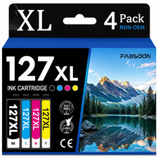 127XL 4PK Ink Cartridge Set for WorkForce 60 545 645 840 845 WF-3520 WF-3540  picture