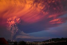 Landscape calbuco volcano eruptions ash clouds toxic Custom Gaming Mat Desk picture