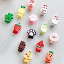 10pcs cute Cartoon Data Cable Cord Bookmark Clips Wire Cord Earphone Winder picture