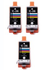 3 Pack COLOR Printer Ink Tanks for CLI-36 Canon Pixma iP100 iP110 TR150 Printer picture