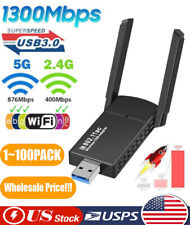 USB 3.0 Wireless WIFI Adapter 1300Mbps Long Range Dongle Dual Band Network lot picture