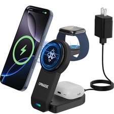 OUNAIDE 3 in 1 Foldable Charging Station for iPhone 17/16/15/14/13/12 iWatch picture
