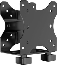 Black Adjustable Thin Client Mount Bracket Mini PC Monitor Arm Under Desk picture