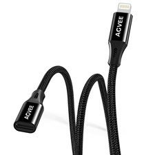 2 Pack 4 Inch Lightning Extension Cable, Braided Female to Male Extender picture