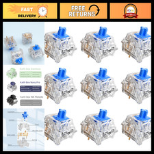 105Pcs Crystal Blue Mechanical Keyboard Switches, 3 Clicky Kailh Box Switches, 3 picture