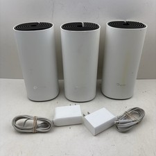 3-PACK TP-Link Deco M4R AC1200 Whole Home Mesh Wi-Fi System With 2 Power Cords picture