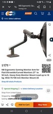 Gaming Arm for Flat/Ultrawide/Curved Monitors 27 to 50 inch, Heavy Duty  picture