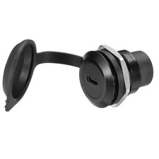 Type-C Female to Female Round Panel Mount Adapter with Dust Cover, Black picture
