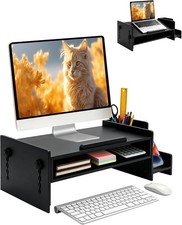 MyPlace Bamboo Monitor Stand Riser with Adjustable Height and Angle picture