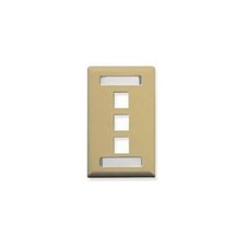 ICC IC107S03IV Faceplate 3 Ports EZ/HD Single Gang picture