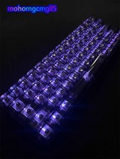 Punk Black Transparent Mechanical Keyboard RGB Wireless Wired Bluetooth 3 Modes picture