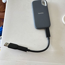 SanDisk Extreme Portable SSD 1TB Gray External USB-C/USB-A SDSSDE60-1T00 picture