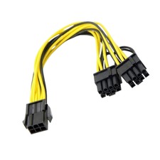 For Mining Rig GPU 6 Pin to Dual 8(6+2) Pin PCIe Power Adapter Cable Durable picture