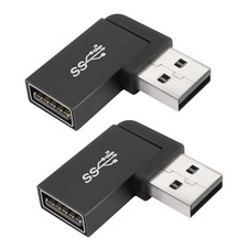 2 PCS 90 Angle USB 3.1 Adapter 10Gbps Male To Female Right Angle Connector picture