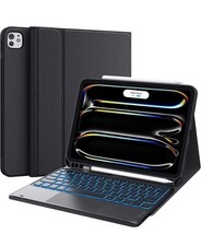 CHESONA for iPad Pro 11 Inch Case iPad Air 4/5th Gen w/ Touchpad Keyboard Black picture