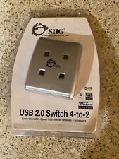 Siig USB 2.0 Switch 4-to-2 Share 2 HiSpeed USB Devices 4 Computers #JU-SW4212-S1 picture