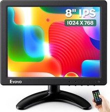 Eyoyo 8'' IPS 1024x768 Small Desktop Monitor HDMI VGA AV Remote Control Screen picture