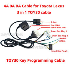 3 in 1 Toy30 Cable 4A 8A BA Smart Key Program Cable 16Pin OBD Cable for Autel OB picture