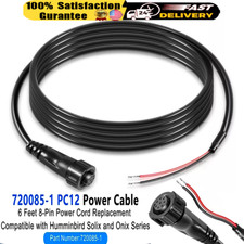 720085-1 PC12 Power Cable 6 Feet for Humminbird SOLIX Onix Series Fish Finders picture