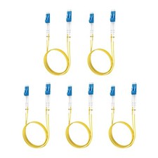 Yonwide 5 Packs Single Mode Fiber Optic Cable - 10m (32.8 ft) Lc to Lc, OS2, picture