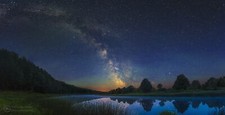 Landscape night sky galaxy milky way space 500px nature Custom Gaming Mat Desk picture