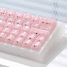 115 Keys Crystal Transparent Keycaps Pink PC MDA Profile For Cherry MX RGB picture