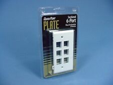 Leviton White 1-Gang Quickport 6-Port Sectional Flush Wallplate Cover 40816-W picture