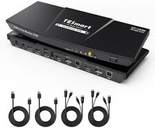 TESmart HDMI KVM Switch 2 Monitors 2 Computers 4K@60Hz, USB 2.0, Dual Monitor KV picture