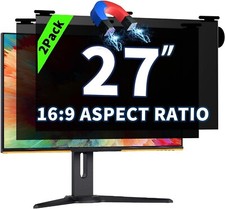 2 Pack Magnetic Computer Screen Privacy Shield 27 Inch 16:9 Hanging Monitor picture