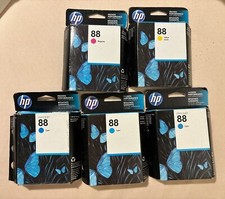 HP 88 High Capacity 1 Yellow, 3 Cyan, 1 Magenta Ink Cartridges Lot C9388AN picture