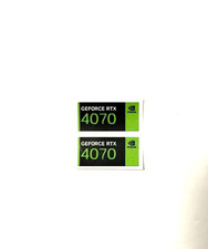 2Pcs fits NVIDIA GEFORCE RTX 4070 Sticker  Label Decal Case Badge 24mm x 12mm picture