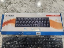 Manhattan 104-key Black Wired Keyboard with Built-in 5 ft. (1.5 m) USB-A Cable picture