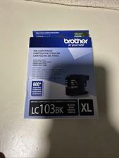 Brother Genuine High Yield Black -Ink -Cartridge, LC103BK Replacement Black 7/23 picture