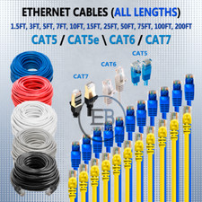 Ethernet Cable CAT5 CAT5e CAT6 CAT7 3ft 6ft 10ft 50ft 100ft RJ45 LAN lot Network picture