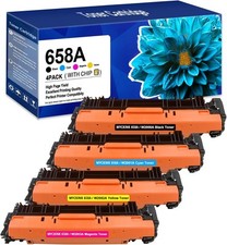 658A Toner Cartridges 4 Pack(with Chip) Compatible with 658A Toner Cartridge ... picture