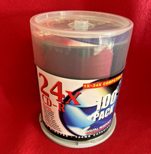 NEW 100 Pack Digital Research 24X CD Recordable Media 700 MB 80 Minutes - Sealed picture