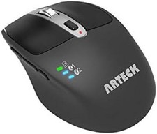 Arteck Wireless Bluetooth Mouse with Nano USB Receiver, Black, 4-Month Battery picture