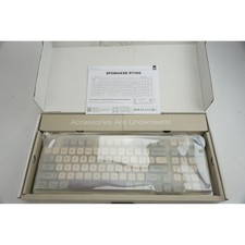Epomaker RT100 Mechanical Keyboard Retro White Wireless Bluetooth Excellent picture