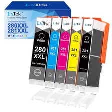 LxTek 280XXL 281XXL Ink Cartridge 5 Pack for Canon TR Series Printers picture