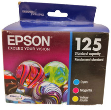 Genuine Epson 125 Standard capacity Color Multi-Pack Ink Cartridges Exp 02/2017 picture
