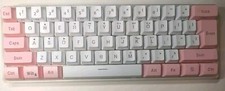 Snpurdiri v800 61-Key PINK WHITE Gaming Keyboard No cord RGB Streamer picture